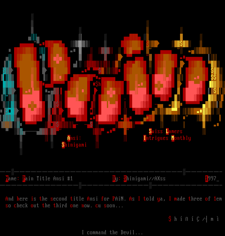 Pain Title Ansi #2 by Shinigami