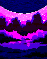 Cloudy Night by PixelArtForTheHeart
