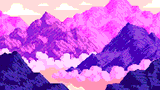 Pink Mountains by PixelArtForTheHeart
