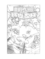 Nuclear Rush cover line art by Marc Ericksen