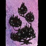 Black Xmas Tree by Theresa Oborn