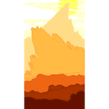 Orange Sunrise by PixelArtForTheHeart